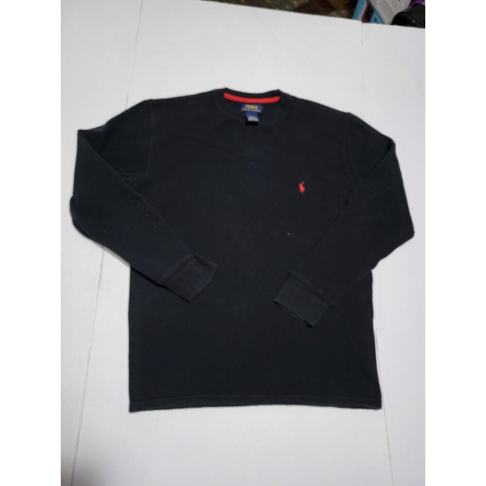 (#L8) Polo Ralph Lauren Thermal Black Size Men's Large Long sleeve